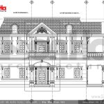 Mặt đứng 1-5 biệt thự Pháp đẹp sh btp 0093