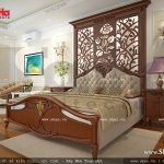 Thiết kế nội thất phòng ngủ 2 view 1 nhà phố kiến trúc Pháp sh nop 0117