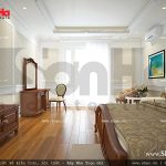 Thiết kế nội thất phòng ngủ 2 view 2 nhà phố kiến trúc Pháp sh nop 0117