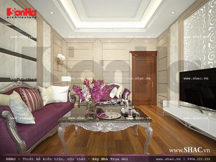 Thiết kế nội thất phòng hát view 1 nhà phố kiến trúc Pháp sh nop 0117