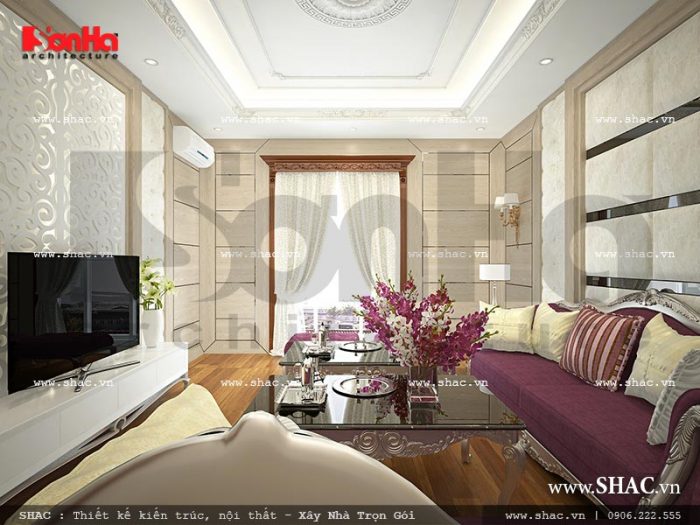 Thiết kế nội thất phòng hát view 2 nhà phố kiến trúc Pháp sh nop 0117