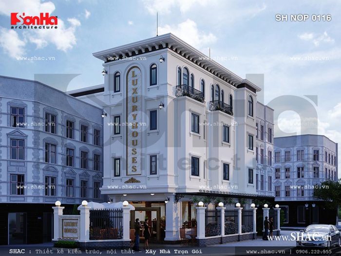 Thiết kế nhà ở kết hợp kinh doanh kiến trúc Pháp tại Hải Phòng sh nop 0116