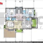 Mặt bằng thiết kế tầng 2 biệt thự Pháp tại Ninh Bình