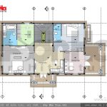 Mặt bằng tầng 2 biệt thự Pháp đẹp đẳng cấp sh btp 0093