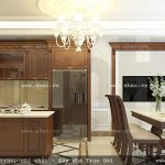 Thiết kế nội thất phòng bếp ăn nhà phố kiến trúc Pháp sh nop 0117