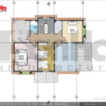 Mặt bằng thiết kế tầng 3 biệt thự Pháp tại Ninh Bình