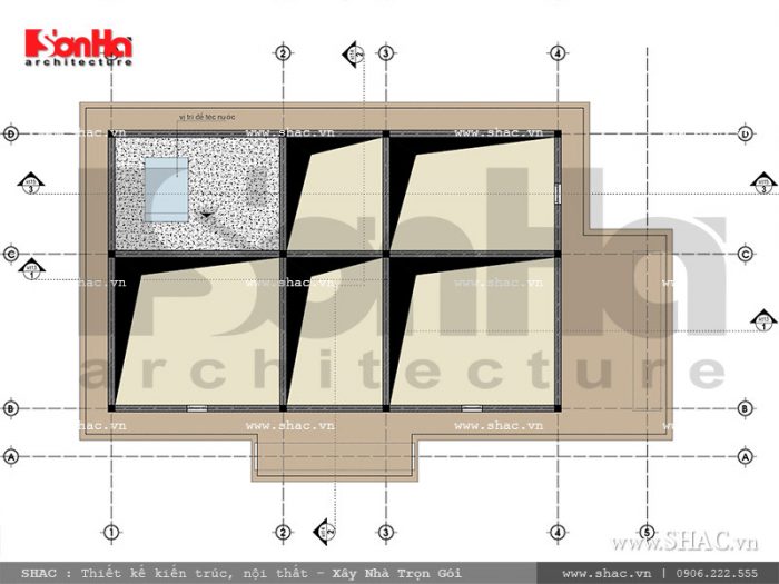 Mặt bằng tầng áp mái
