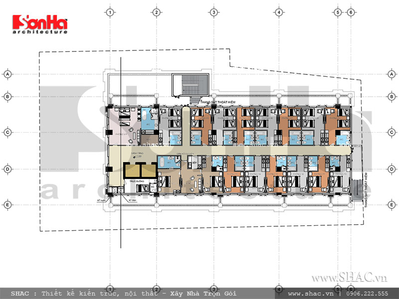 Tổ Hợp Khách Sạn 4 Sao, Nhà Hàng, Trung Tâm Tổ Chức Sự Kiện Triệu Lan – SH KS 0029 10 Mặt bằng tầng 5 khách sạn nhà hàng trung tâm tổ chức sự kiện sh ks 0029
