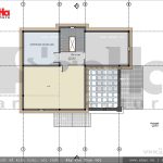 Mặt bằng thiết kế tầng áp mái biệt thự Pháp tại Ninh Bình