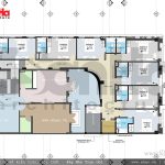 Thiết kế mặt bằng công năng tầng 3 khách sạn cổ điển Pháp 7 tầng sh ks 0028