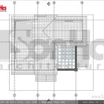 Mặt bằng thiết kế tầng mái biệt thự Pháp tại Ninh Bình
