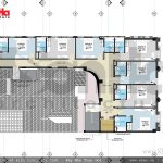 Thiết kế mặt bằng công năng tầng 5 khách sạn cổ điển Pháp 7 tầng sh ks 0028