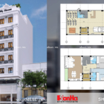 Phối cảnh thiết kế nhà ống Pháp 6 tầng sang trọng tại Hải Phòng sh nop 0118