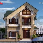 Mặt tiền 11m của biệt thự 2 tầng phong cách hiện đại