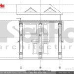 Mặt đứng A-C biệt thự kiến trúc Pháp tại Tiên Lãng Hải Phòng sh btp 0095