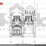 Mặt đứng C biệt thự kiến trúc Pháp tại Tiên Lãng Hải Phòng sh btp 0095