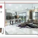 Thiết kế nội thất phòng khách bếp tầng lửng nhà ống Pháp 6 tầng SH NOP 0118