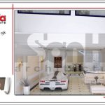 Mẫu nội thất khu để xe tầng 1 nhà ống Pháp 6 tầng SH NOP 0118