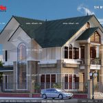 Thiết kế kiến trúc biệt thự hiện đại 2 tầng tại Hưng Yên sh btd 0046