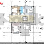 Mặt bằng tầng 2 biệt thự SH BTD 0046