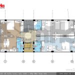 Mặt bằng tầng 2 nhà ống Pháp tại Hải Phòng sh nop 0118