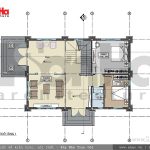 Mặt bằng tầng 1 biệt thự kiến trúc Pháp tại Tiên Lãng Hải Phòng sh btp 0095