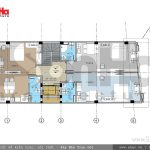 Mặt bằng tầng 3-4 nhà ống Pháp tại Hải Phòng sh nop 0118