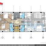 Mặt bằng tầng 5 nhà ống Pháp tại Hải Phòng sh nop 0118