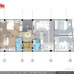 Mặt bằng tầng 6 nhà ống Pháp tại Hải Phòng sh nop 0118