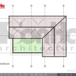 Mặt bằng tầng mái biệt thự kiến trúc Pháp tại Tiên Lãng Hải Phòng sh btp 0095