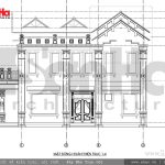 Mặt đứng 1-4 biệt thự kiến trúc Pháp tại Tiên Lãng Hải Phòng sh btp 0095