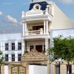 Thiết kế kiến trúc nhà phố kiểu Pháp 4 tầng tại Hải Dương sh nop 0119