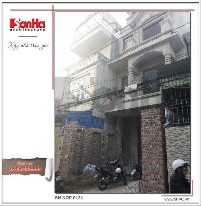 1 Ảnh thực tế thi công kiến trúc nhà ống pháp đẹp tại hải phòng sh nop 0124