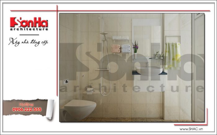 Phương án thiết kế nội thát phòng tắm và vệ sinh của khách sạn quy mô mini tại Sài Gòn 