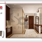 Mẫu thiết kế sảnh thang nhà phố 6 tầng tại Quảng Ninh sh nod 0123