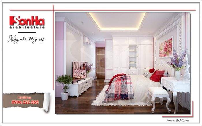 Mẫu biệt thự hiện đại 2 tầng mặt tiền hơn 8m rộng 200m2 - SH BTD 0048 14 Mẫu nội thất phòng ngủ đẹp trẻ trung hiện đại sh btd 0048