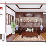 Thiết kế nội thất phòng thờ nhà phố 6 tầng tại Quảng Ninh sh nod 0123