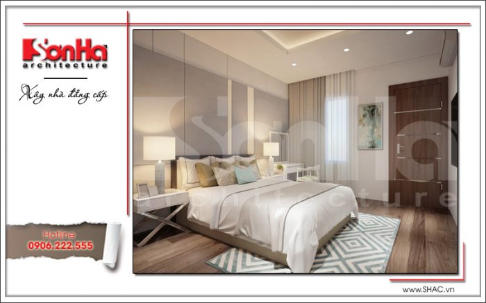 Mẫu biệt thự hiện đại 2 tầng mặt tiền hơn 8m rộng 200m2 - SH BTD 0048 16 Thiết kế nội thất phòng ngủ hiện đại sang trọng sh btd 0048