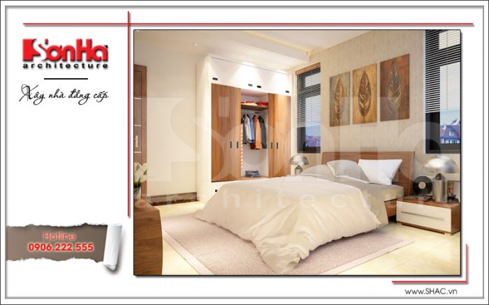 Mẫu biệt thự hiện đại 2 tầng mặt tiền hơn 8m rộng 200m2 - SH BTD 0048 17 Thiết kế nội thất phòng ngủ hiện đại sang trọng sh btd 0048