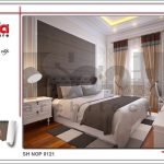 Mẫu thiết kế nội thất phòng ngủ con trai 1 nhà phố kiến trúc Pháp sh nop 0121