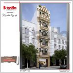 Mẫu nhà phố cổ điển 6 tầng kiến trúc đẹp tại Quảng Ninh sh nod 0123