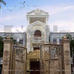 Thiết kế kiến trúc nhà phố cổ điển Pháp đẹp sang trọng sh nop 0120