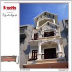 Kiến trúc mặt tiền đẹp của nhà phố cổ điển 4 tầng đẹp tại Hải Phòng sh nop 0124