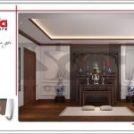 Thiết kế phòng thờ nhà ống hiện đại tại Quảng Ninh sh nod 0159