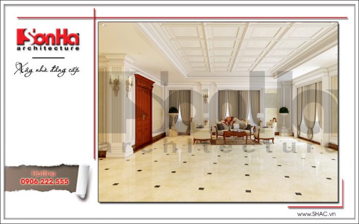 Thiết kế nội thất phòng kahcsh đẹp nhà phố cổ điển sh nop 0125