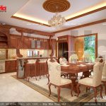 Thiết kế nội thất phòng bếp cổ điển sang trọng sh nop 0120