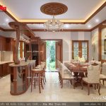 Mẫu thiết kế nội thất phòng bếp cổ điển sang trọng sh nop 0120