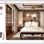 Mẫu thiết kế nội thất phòng ngủ ấm áp nhà phố 6 tầng tại Quảng Ninh sh nod 0123