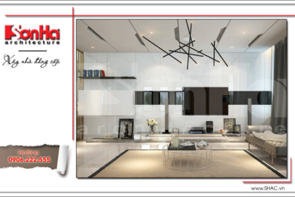 Thiết kế nội thất phòng khách phong cách hiện đại tại Cần Thơ sh btd 0048
