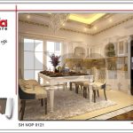 Mẫu thiết kế nội thất phòng bếp cổ điển sang trọng nhà phố kiến trúc Pháp sh nop 0121